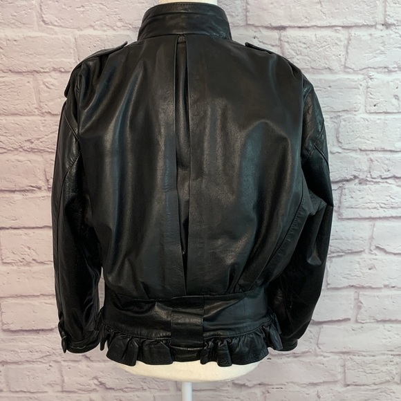 Paris-Dakar Vintage 1980s Leather Bomber Jacket - Picture 6 of 13